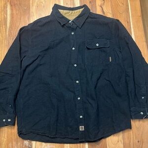 Legendary Whitetails Buck Camp Black Cotton Flannel Button-Down Shirt